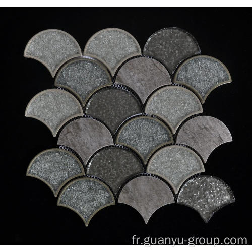 Secteur gris forme mur décoration mosaïque